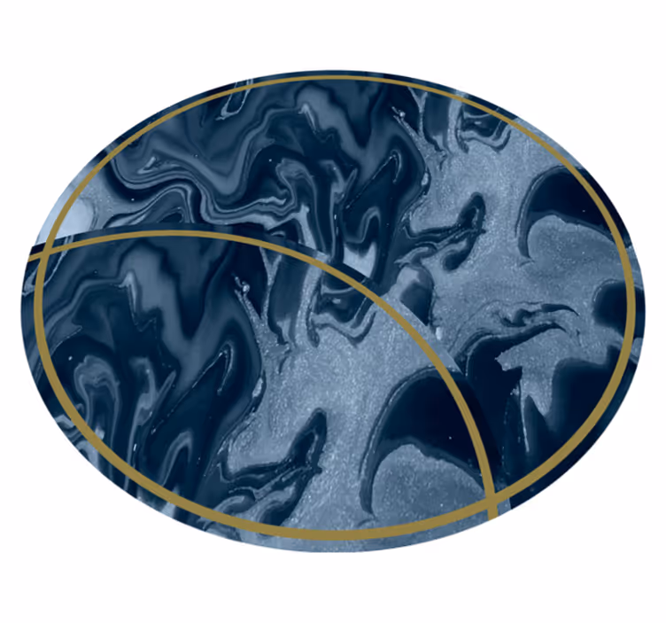 Tapete de vinil mármore design circular marmorizado abstrato - TenStickers