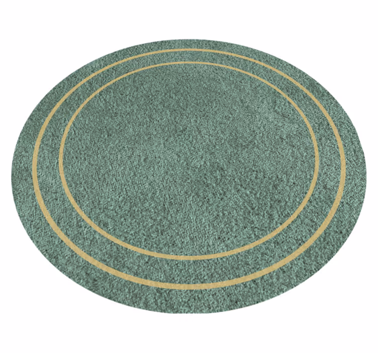 Tapete vinílico minimalista padrão de círculos verde e amarelo - TenStickers