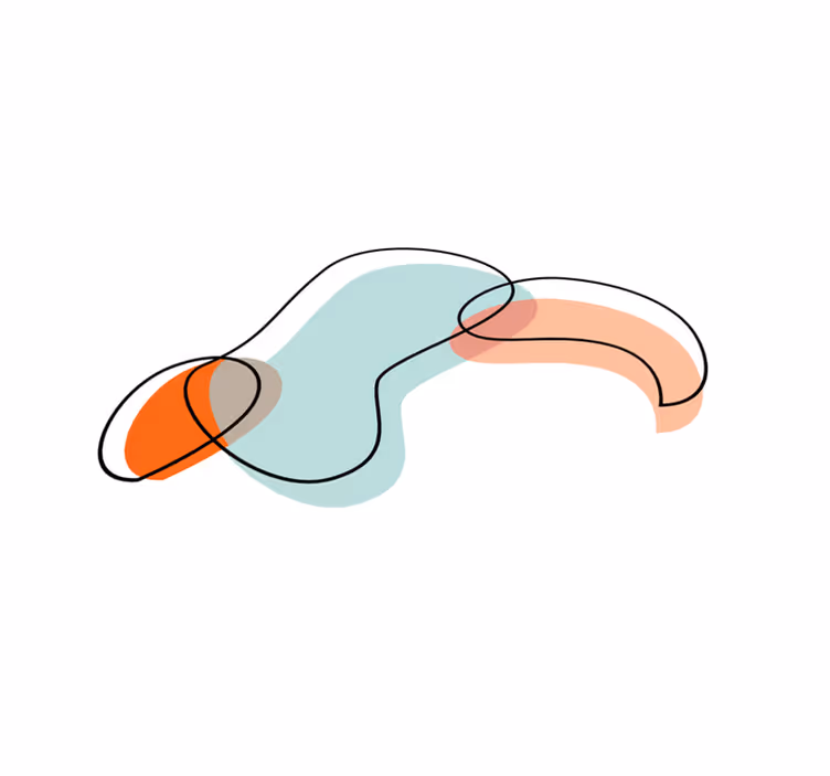 Círculo geométrico oval desenho tapete nórdico - TenStickers