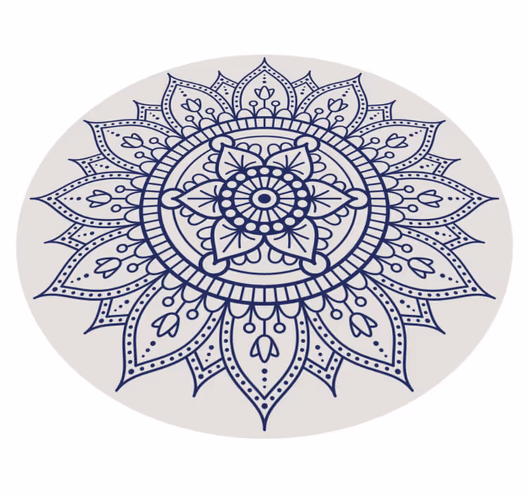 Tapete vinílico mandala circular para sala de estar - TenStickers