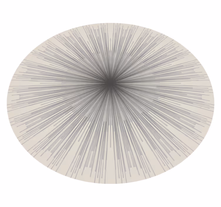 Tapete vinílico minimalista com design circular geométrico - TenStickers