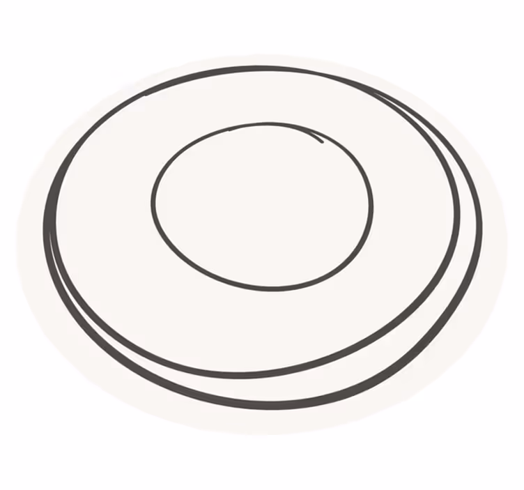 Tapete vinílico minimalista círculos concêntricos - TenStickers