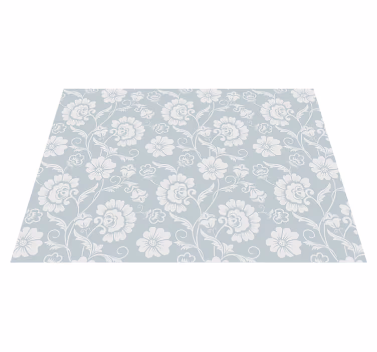 Tapete vinílico cinzento padrão floral elegante - TenStickers