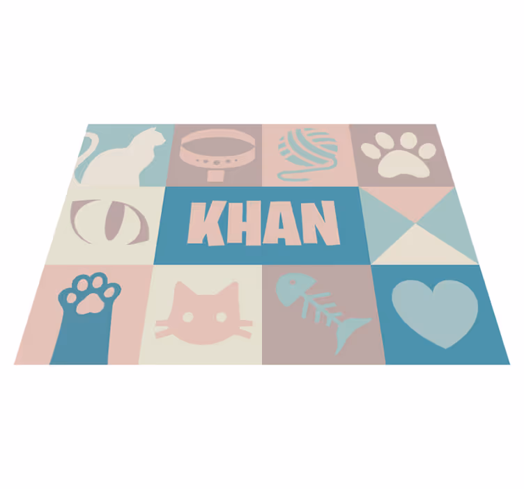 Tapete de animais personalizado para gatos - TenStickers