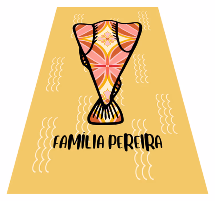 Bacalhau com nome personalizado tapete personalizado - TenStickers