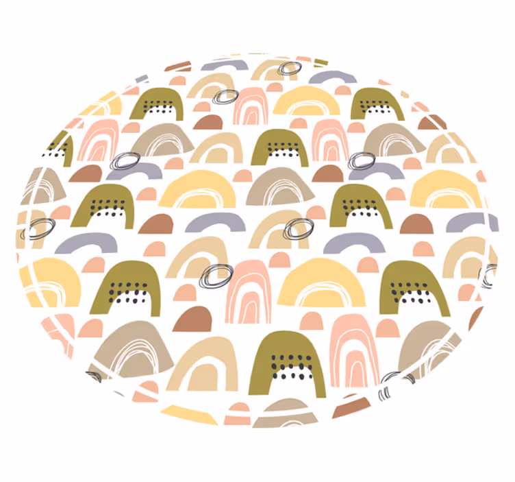Tapete nórdico padrão arco-íris nórdico - TenStickers