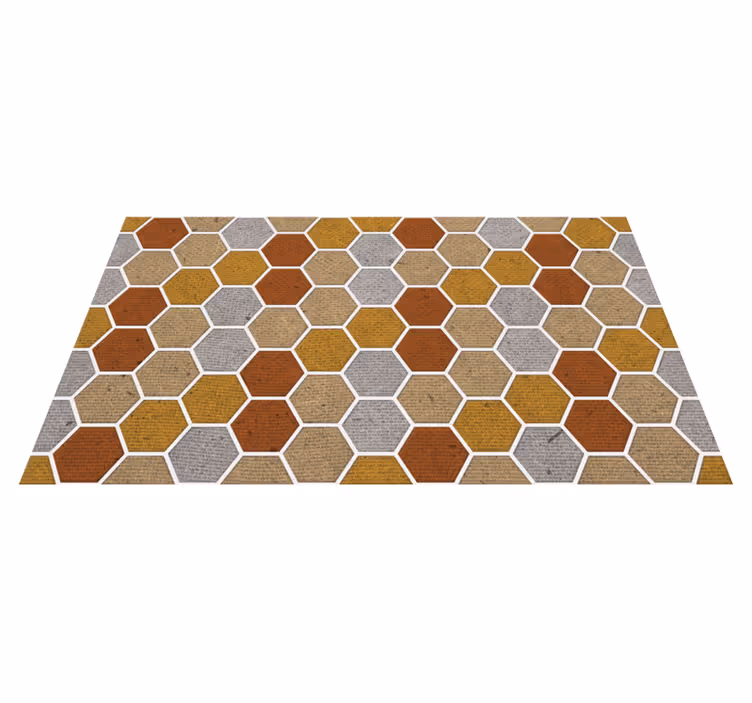 Tapetes geométricos de textura de favo de mel - TenStickers