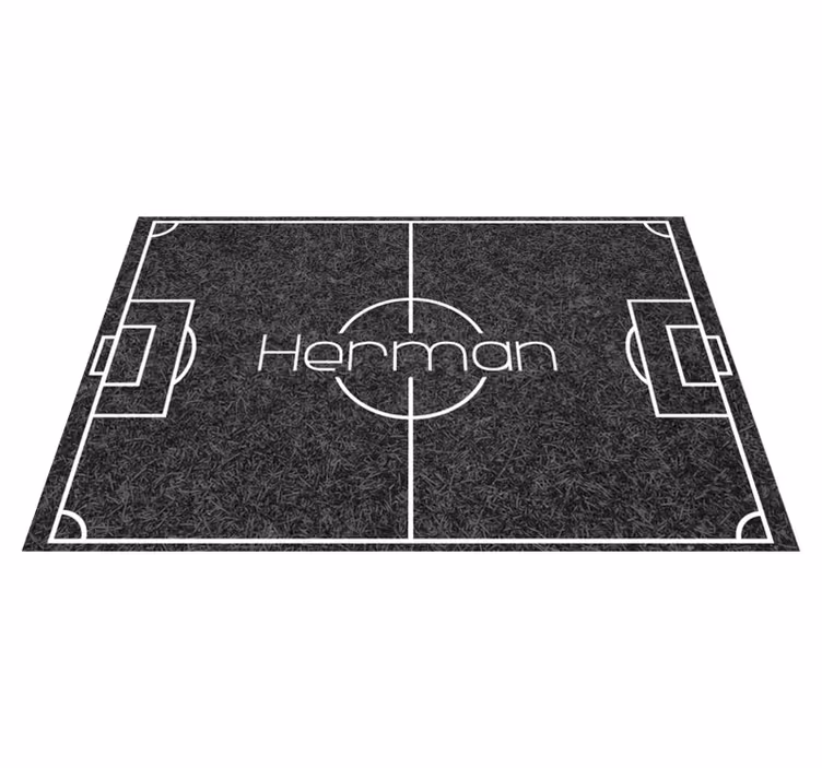 Tapete vinílico de jogos campo de futebol com nome - TenStickers
