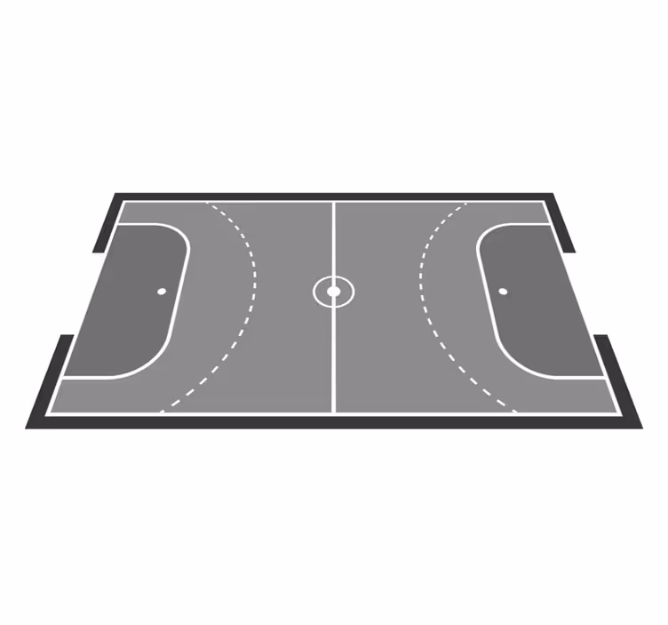 Tapete vinílico de jogos projeto de quadra de handebol - TenStickers