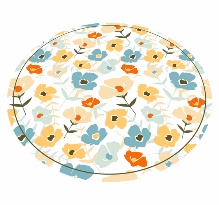 Tapete vinílico da natureza flores de aquarela - TenStickers