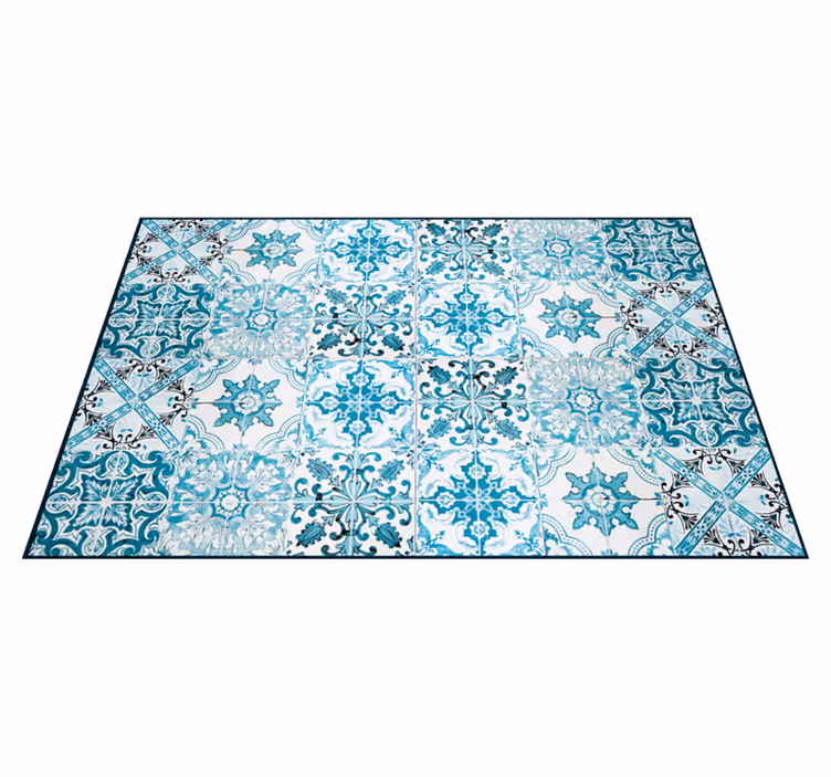 Tapete sala de estar azulejos Mediterrâneos - TenStickers
