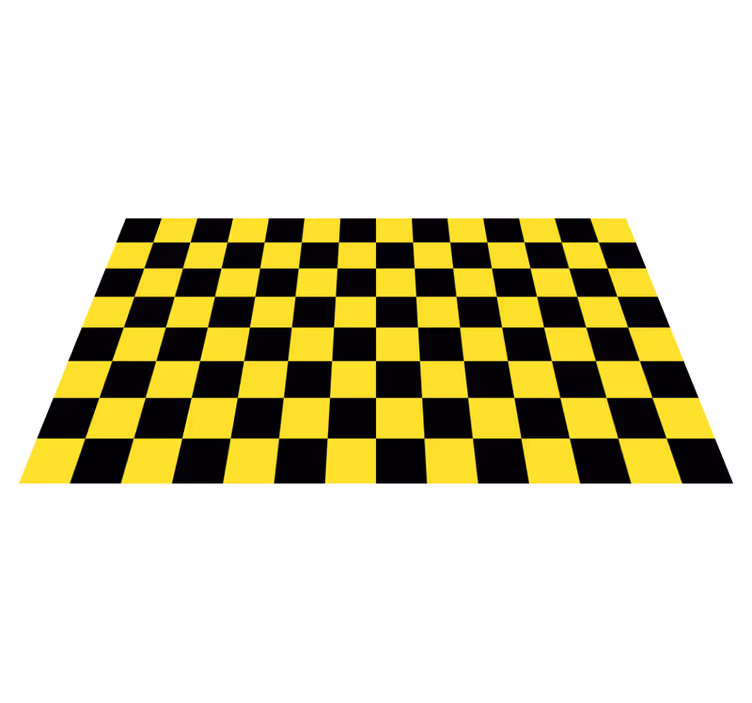 Tapete vinílico tabuleiro xadrez amarelo - TenStickers