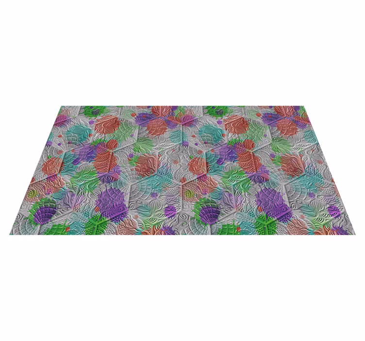 Tapete sala de estar azulejos manchados  - TenStickers