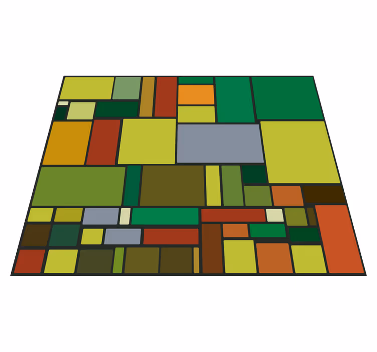 Tapete vinílico mosaico retro multicolorido - TenStickers