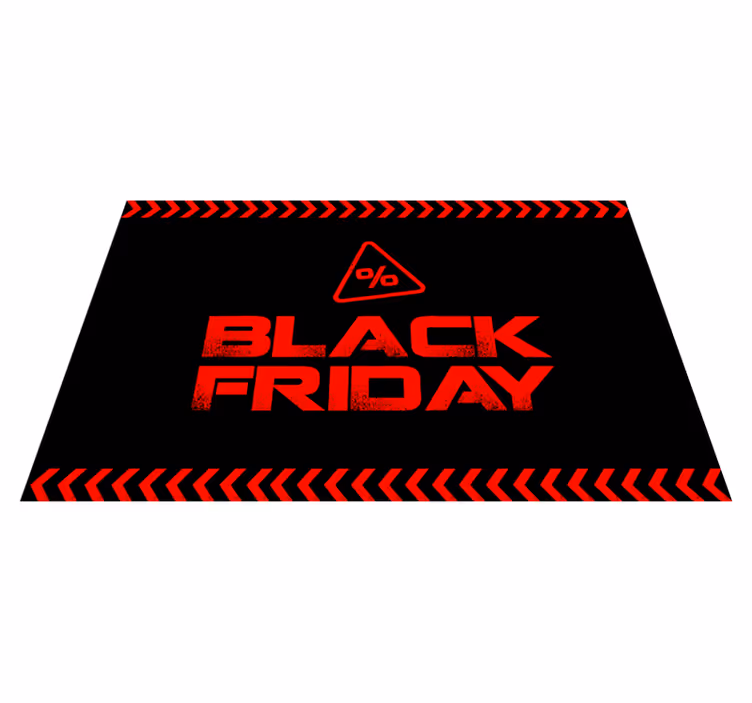 Tapete vinil preto alerta Sexta-Feira Negra - TenStickers