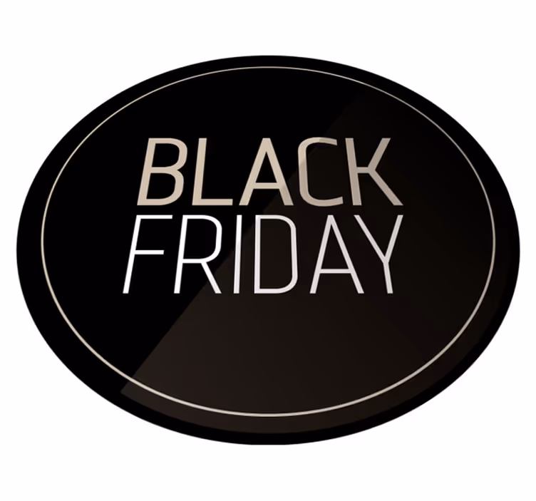 Tapete vinílico formato redondo round Black Friday significa o pe - TenStickers