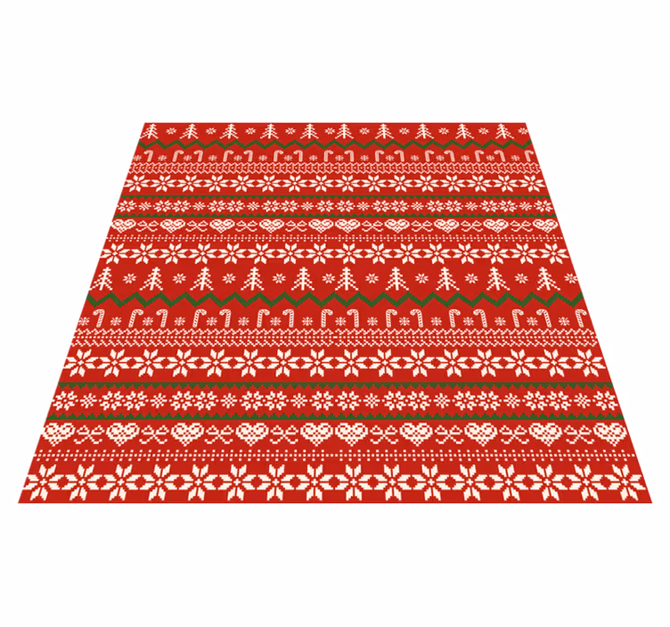 Tapete vinil do Natal padrão de tecidoPadrão de tecido - TenStickers