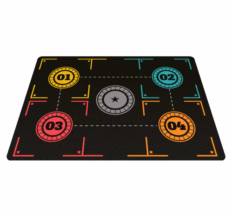 Tapete vinílico formato retangular treinamento de basquete - TenStickers