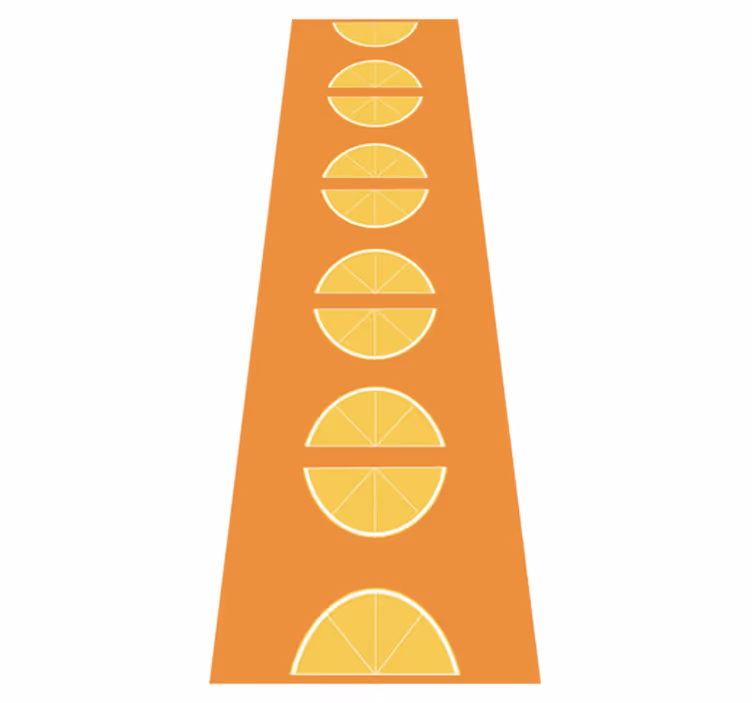 Tapete vinílico cozinha fatias cítricas - TenStickers
