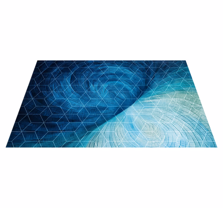 Tapete vinílico banho fundo azul abstrato - TenStickers