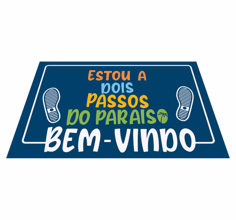 Tapete vinílico entrada passos para o paraíso - TenStickers