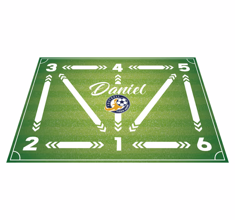 Tapete vinílico retangular treino de futebol - TenStickers