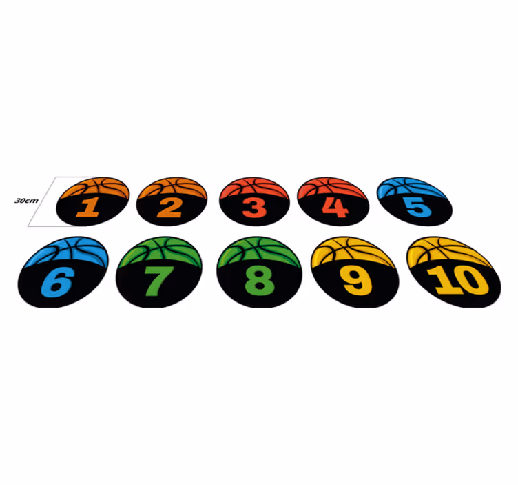 Tapete vinílico pacote treinamento de basquete - TenStickers