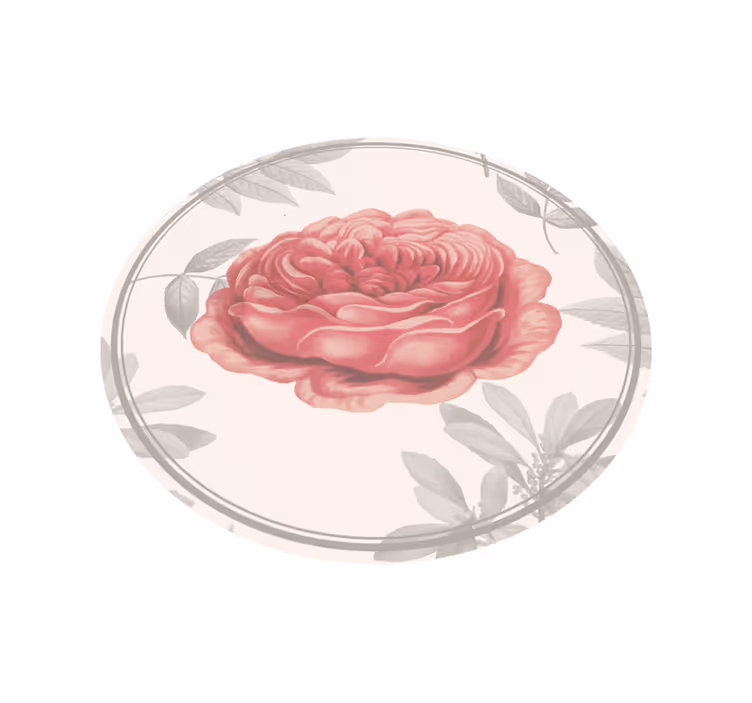 Tapete vinílico para sala de estar com rosa  - TenStickers