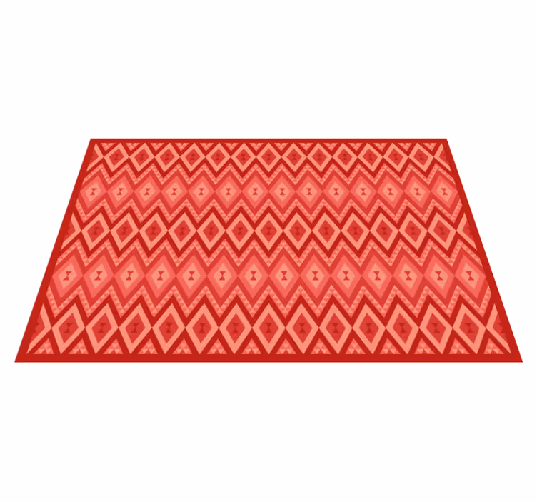 Tapete vinílico vermelho design étnico vintage - TenStickers