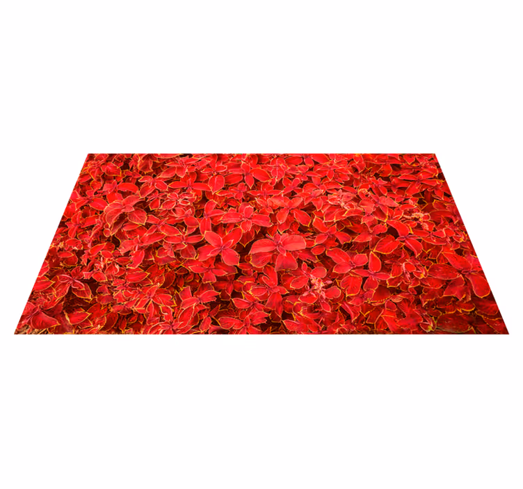 Tapete vinílico vermelho padrão de pétalas - TenStickers