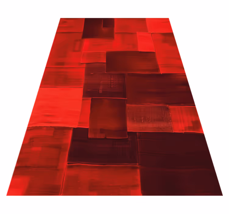 Tapete vinílico vermelho padrão reconstruído - TenStickers