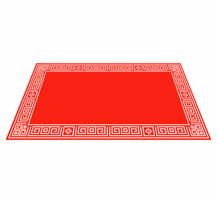 Tapete vinílico vermelho design grego clássico - TenStickers