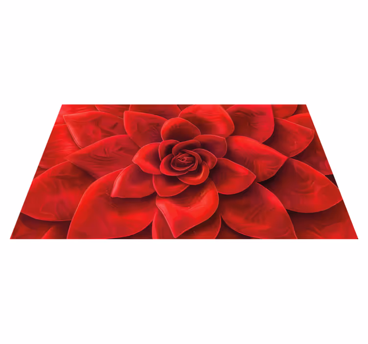 Tapete vinílico vermelho desenho de pétalas de flores - TenStickers
