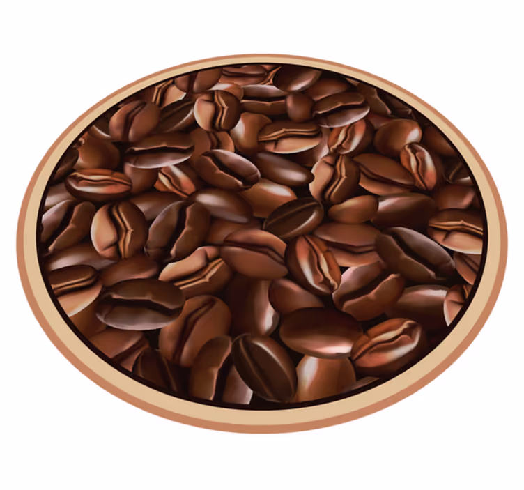Tapete vinílico texturas círculo de grãos de café - TenStickers