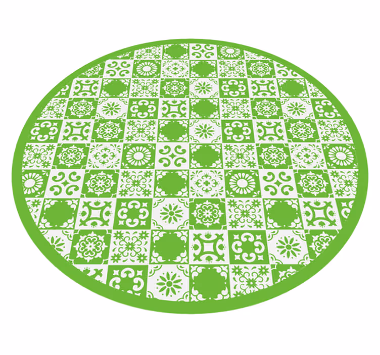 Tapete vinílico azulejos círculo de mosaico geométrico - TenStickers