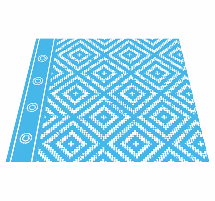 Tapete vinílico azul padrão de quadrados modernos - TenStickers