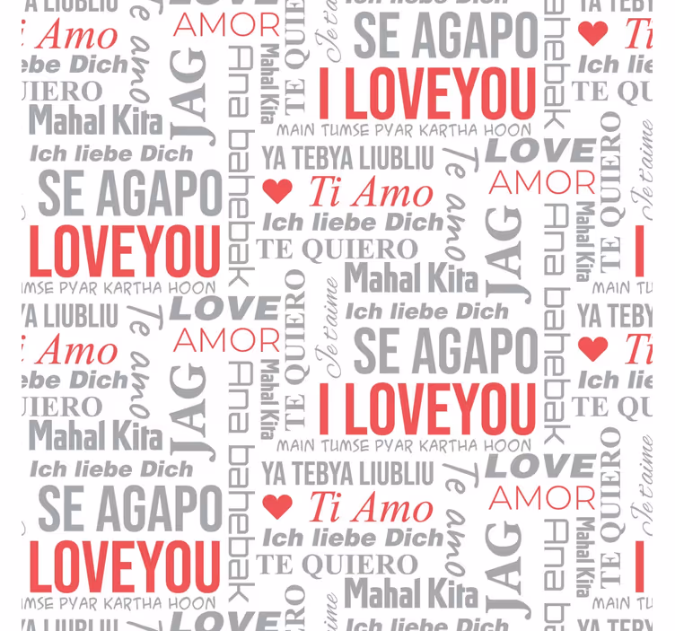 papel de parede letras i love you em idiomas diferentes - TenStickers