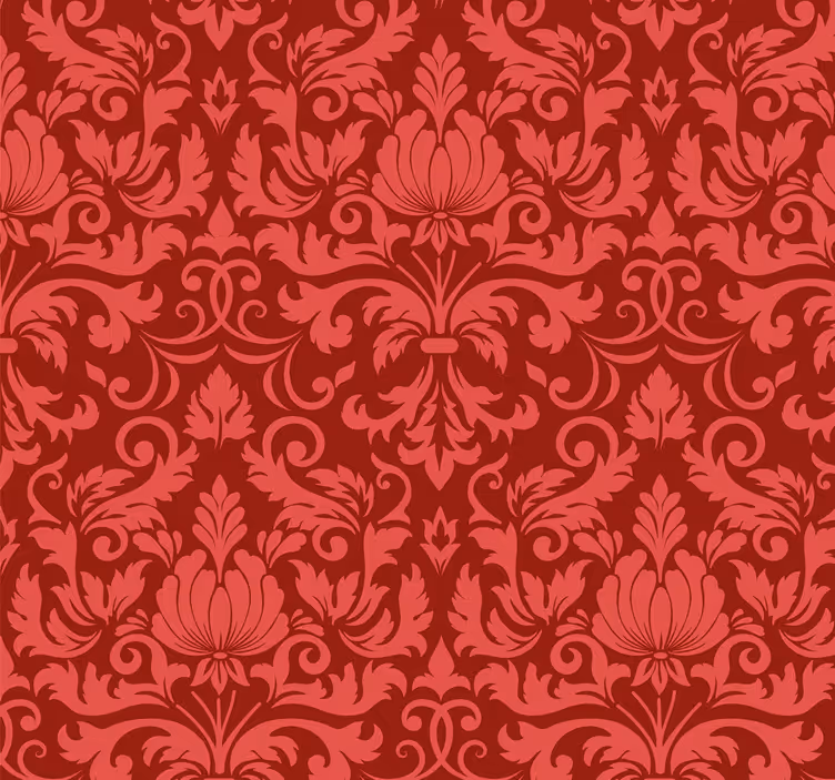 Papel de parede barroco padrão floral barroco - TenStickers