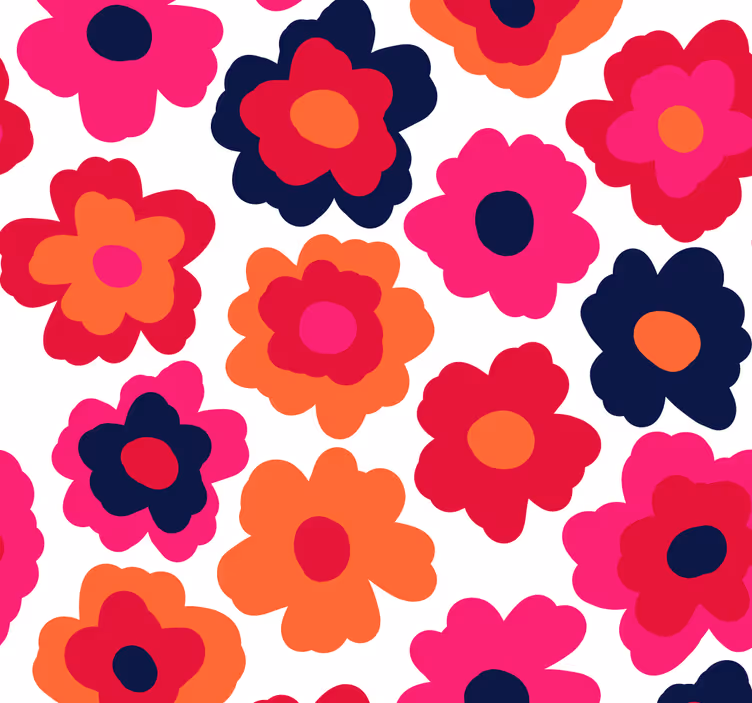 papel de parede flores papoula vermelha - TenStickers