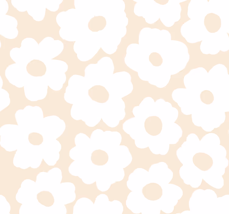 papel de parede flores papoula branca - TenStickers