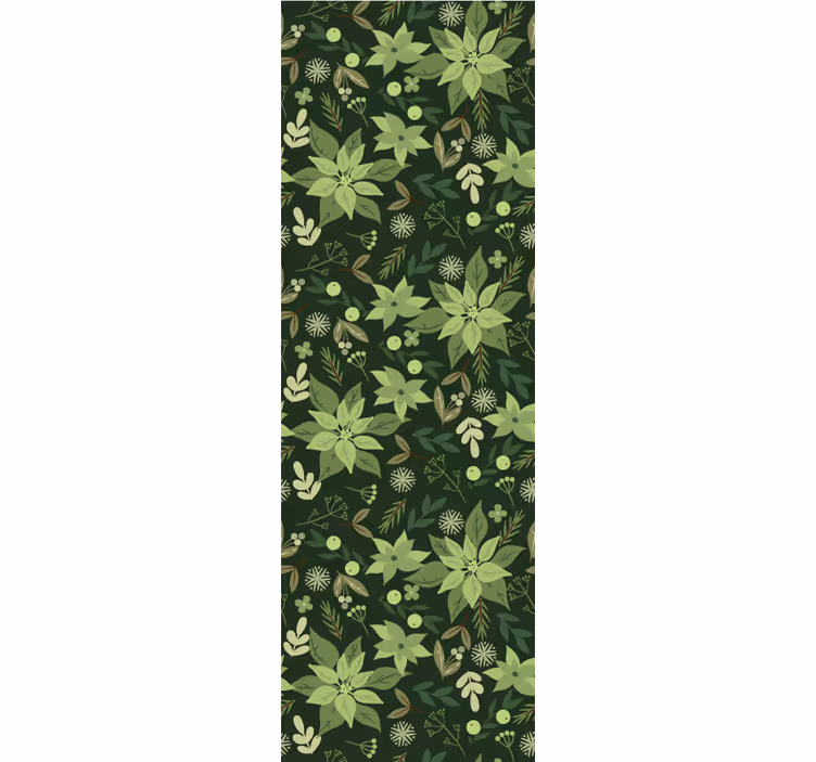 Papel de parede folhas padrão natural verde - TenStickers