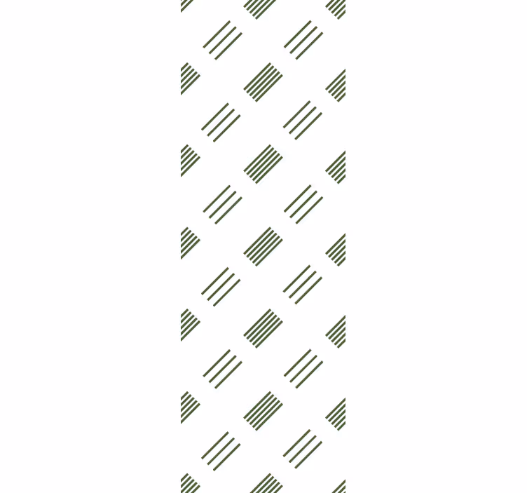 Papel de parede moderno design verde e branco - TenStickers