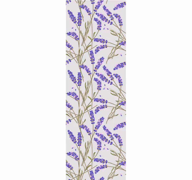 papel de parede flores design floral lavanda - TenStickers