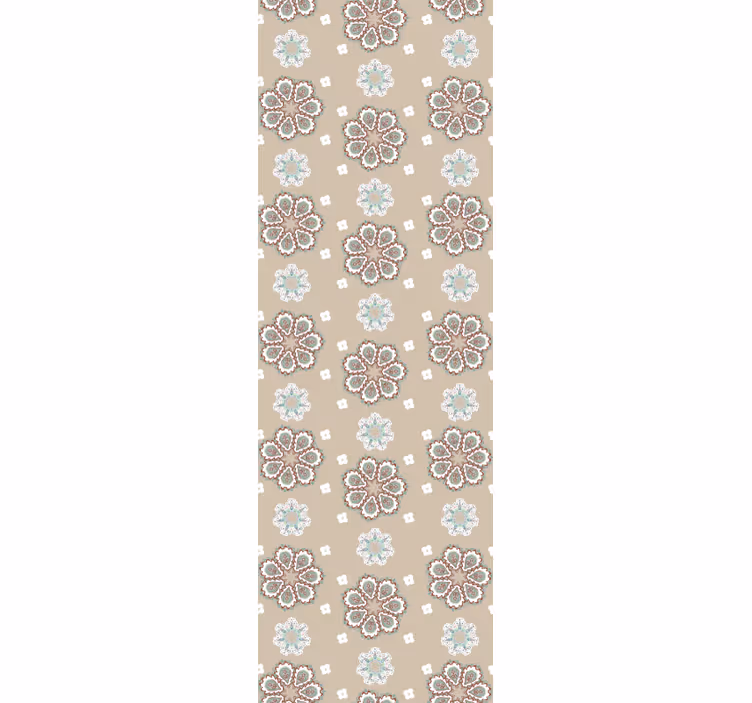papel de parede flores motivo elegante bege - TenStickers