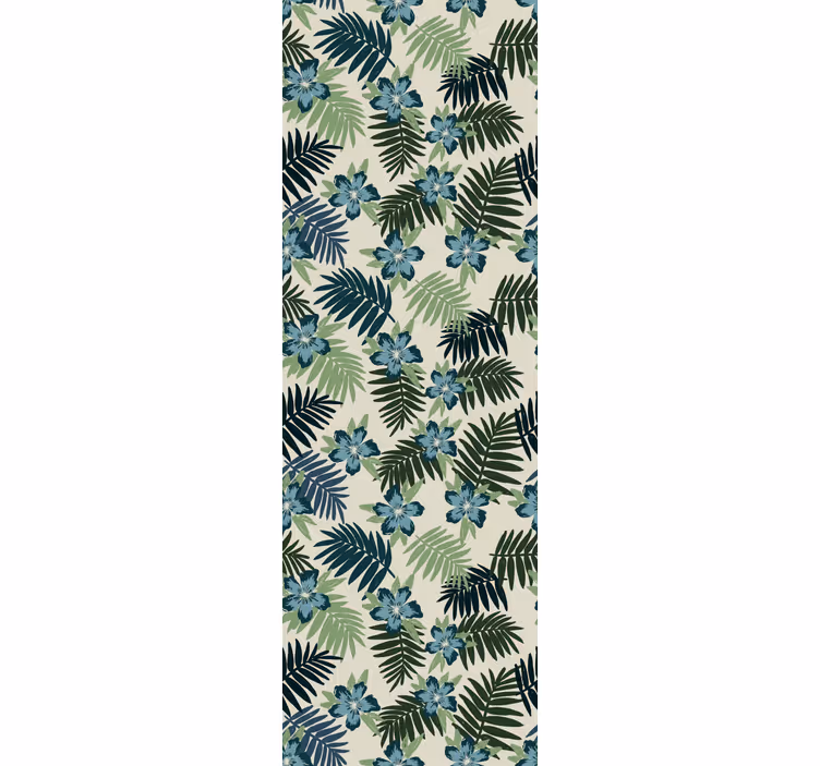 Papel de parede folhas padrão botânico tropical - TenStickers