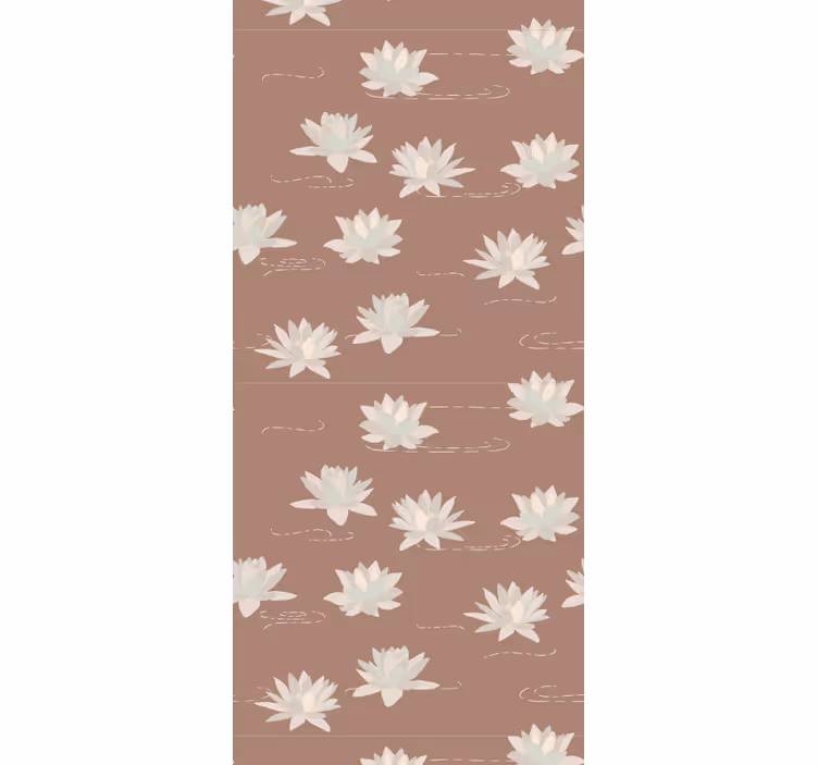 Papel de parede flores padrão flores de lótus - TenStickers