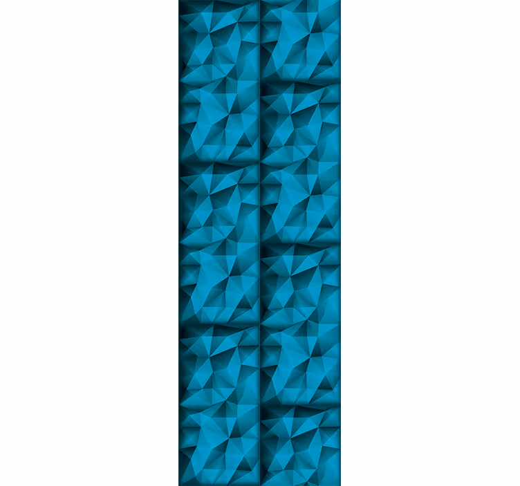 papel de parede triângulos padrão azul texturizado - TenStickers