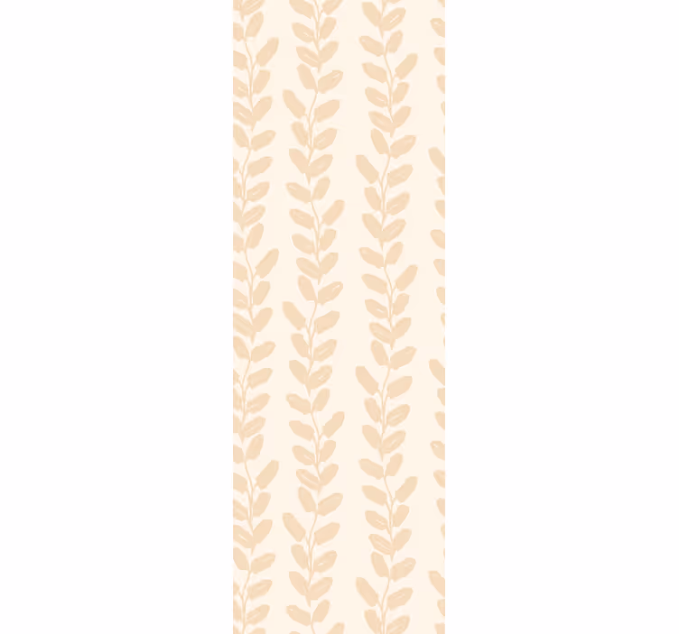 Papel de parede folhas galhos verticais bege - TenStickers