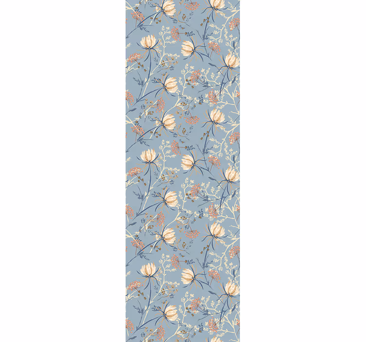 papel de parede flores cena da natureza azul - TenStickers