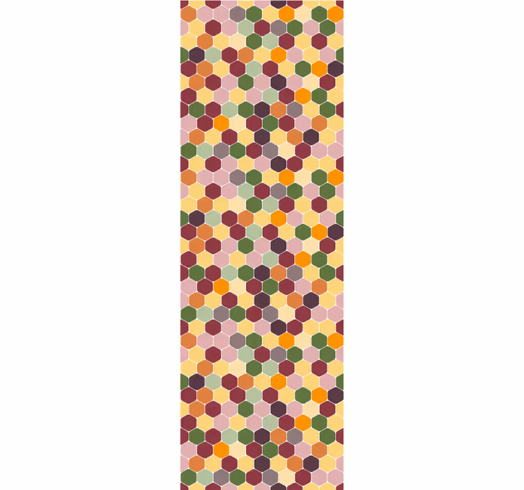 papel de parede azulejo pequenos hexágonos coloridos - TenStickers
